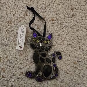 🐈‍⬛️NWT GANZ Cat Ornament with Black and Purple Accents